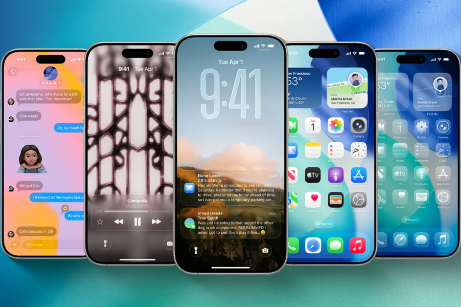 Grande destaque do iOS 26 é o novo visual em Liquid Glass. (Imagem/Reprodução: Apple).