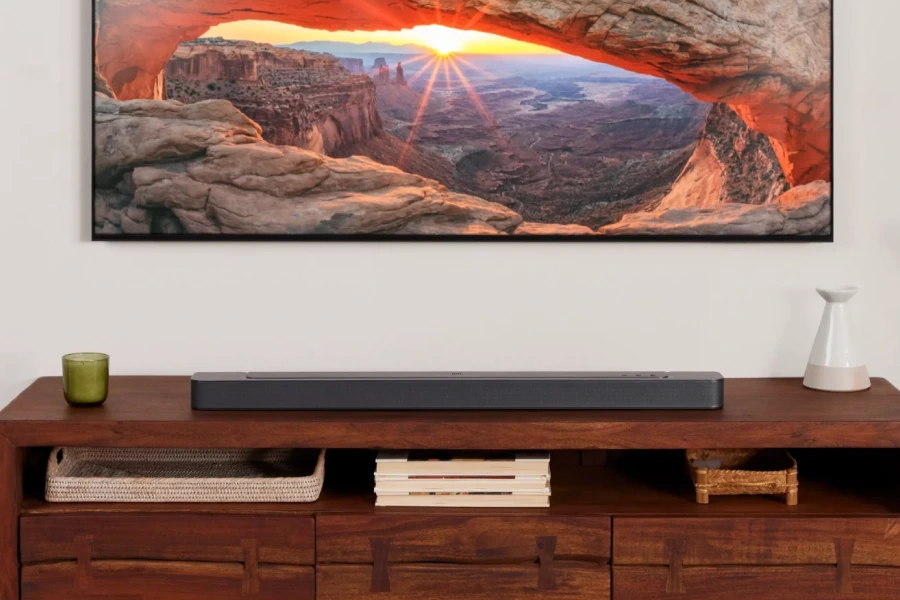 Imagem soundbar da JBL.