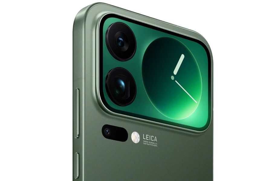 Imagem smartphone Xiaomi 17 Pro Max verde.