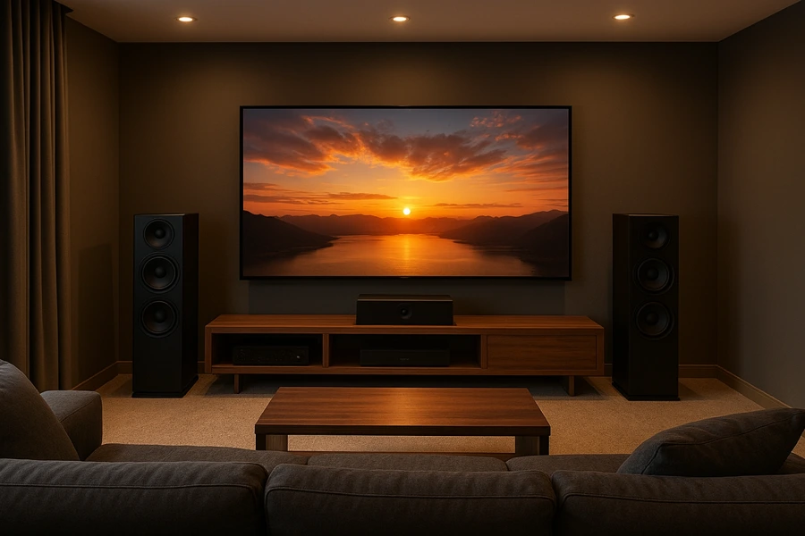 Imagem de um Home theater.