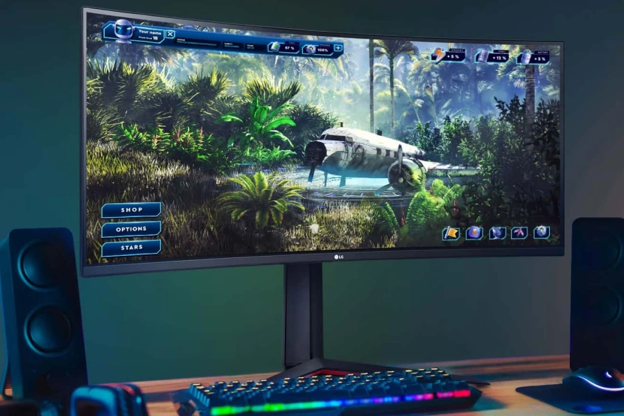 Image monitor curvo gamer da LG.